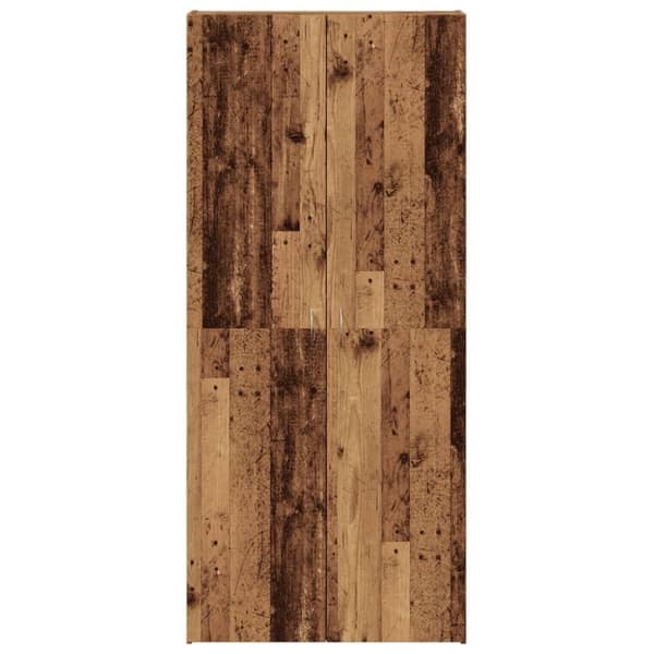 vidaXL skoskab 80x35,5x180 cm konstrueret træ antikt træ