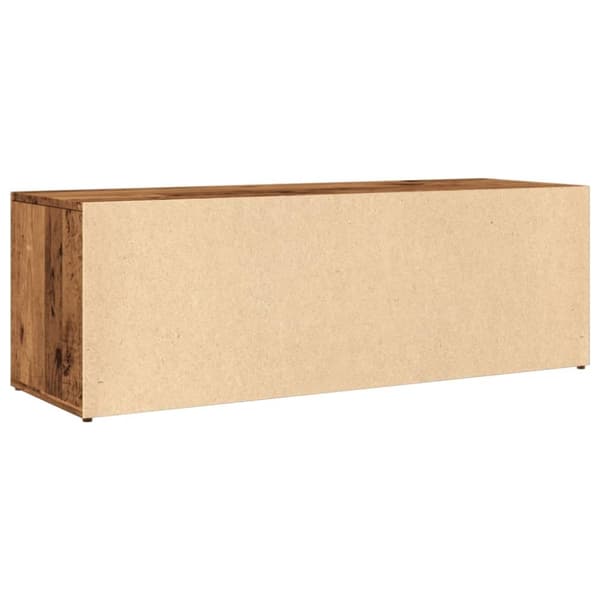 vidaXL skobænk 105x35x35 cm konstrueret træ antikt trælook