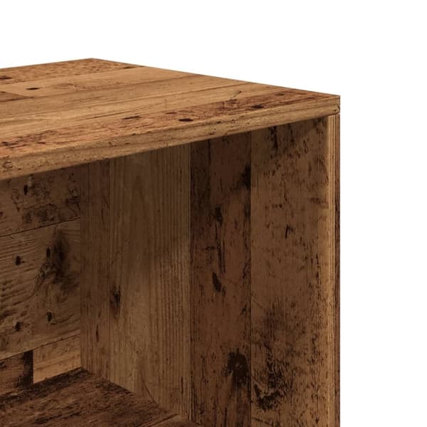 vidaXL skobænk 105x35x35 cm konstrueret træ antikt trælook