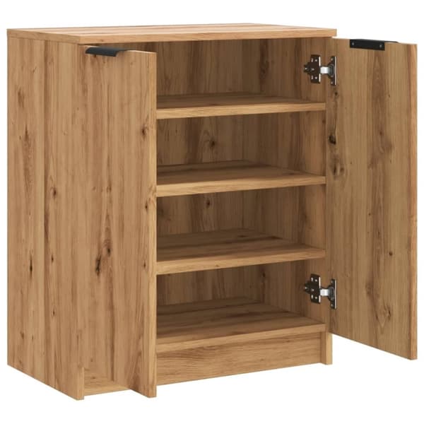 vidaXL Skoskåp artisian ek 59x35x70 cm konstruerat trä