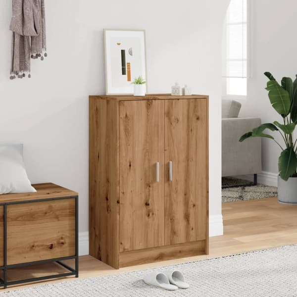 vidaXL skoskab 60x35x92 cm konstrueret træ kunsteg