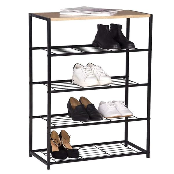 Rootz Skostativ Organizer - Multifunktionel - Opbevaringshylde - Materialer af høj kvalitet - 30 cm x 43 cm x 63 cm - Industriel retrostil