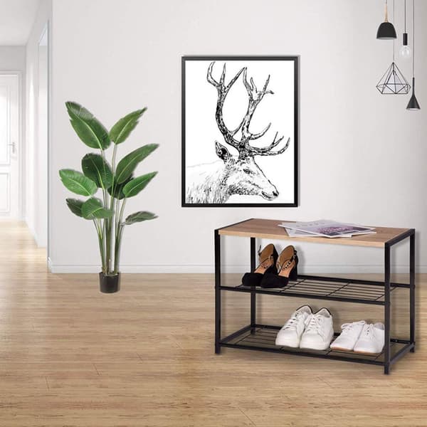 Rootz Skostativ Organizer - Multifunktionel - Opbevaringshylde - Materialer af høj kvalitet - 30 cm x 43 cm x 63 cm - Industriel retrostil