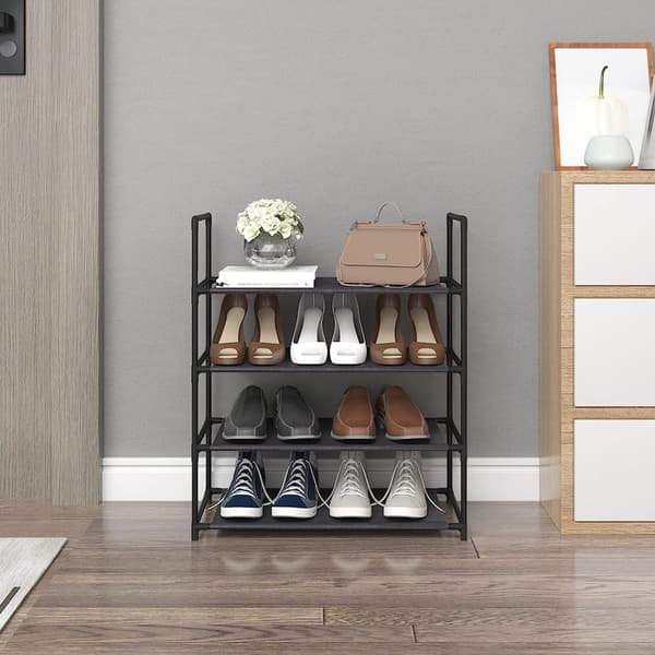 Rootz skostativ - 12-par skoholder - Pladsbesparende skohylde - Stål-plast af høj kvalitet - Stor kapacitet - 60 cm x 28 cm x 71 cm
