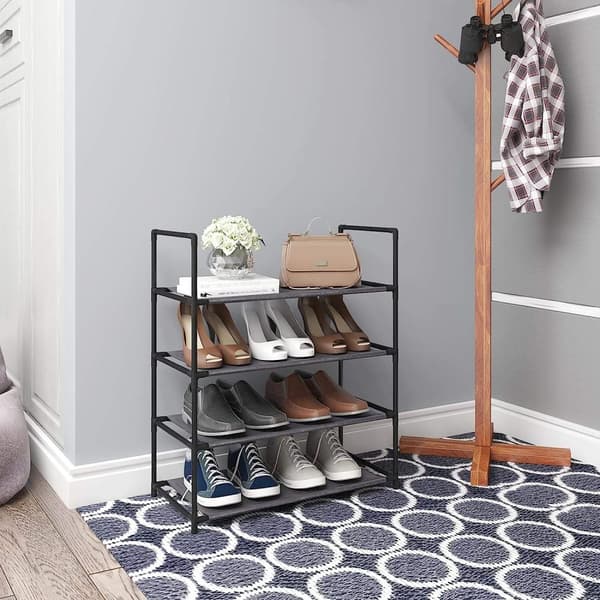 Rootz skostativ - 12-par skoholder - Pladsbesparende skohylde - Stål-plast af høj kvalitet - Stor kapacitet - 60 cm x 28 cm x 71 cm