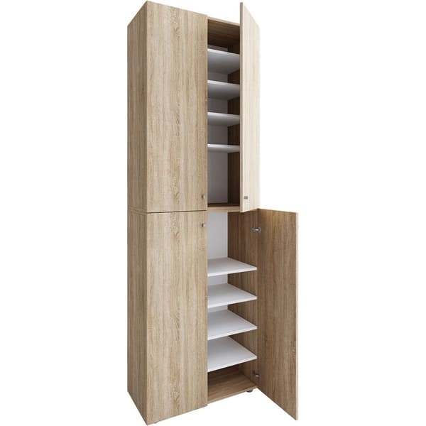 Lona2XL10DT skoskab 4 låger eg dekor.
