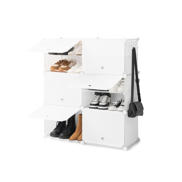 Bærbar, modulær skoholder InnovaGoods Hvid - 20 par