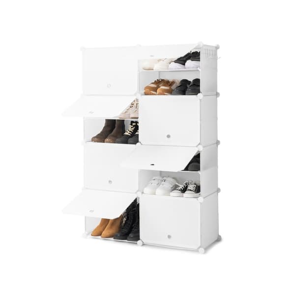 Bærbar, modulær skoholder InnovaGoods Hvid - 20 par