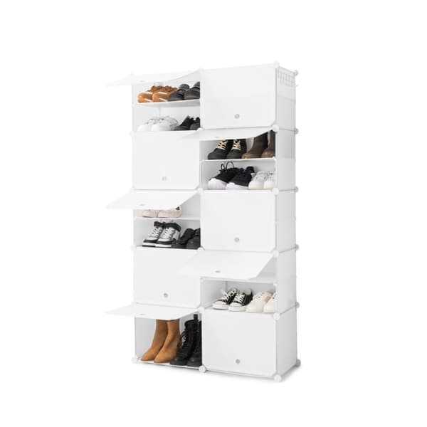 Bærbar, modulær skoholder InnovaGoods Hvid - 20 par