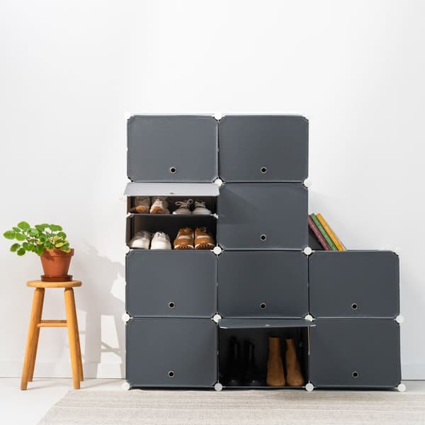 Bærbar, modulær skoholder InnovaGoods Grå - 20 par