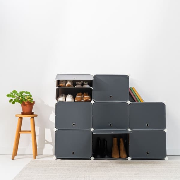 Bærbar, modulær skoholder InnovaGoods Grå - 20 par