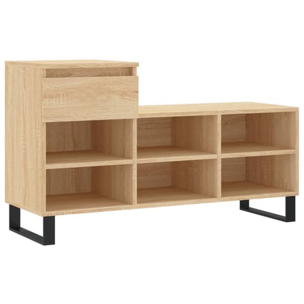 Skohylla sonoma-ek 102x36x60 cm konstruerat trä