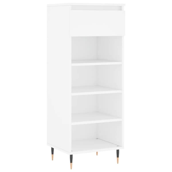 Skoskåp vit 40x36x105 cm konstruerat trä