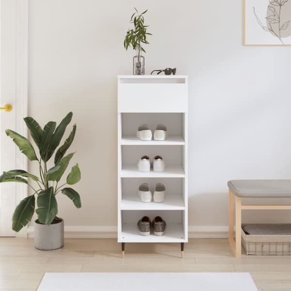 Skoskåp vit 40x36x105 cm konstruerat trä