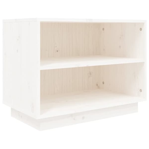 Skoskåp vit 60x34x45 cm massiv furu