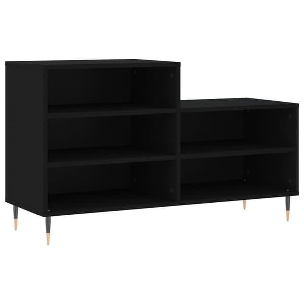 Skoskåp svart 102x36x60 cm konstruerat trä