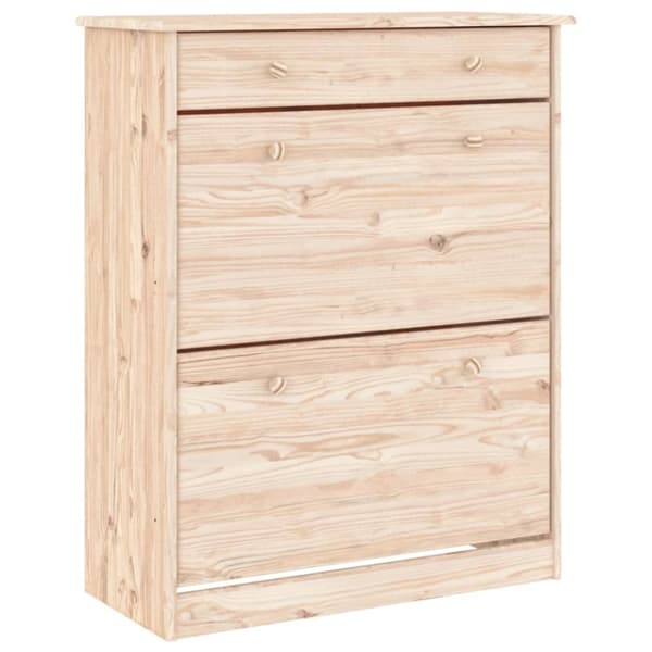 Skoskåp ALTA 77x35x96 cm massiv furu
