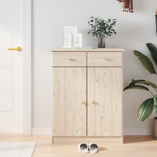 Skoskåp ALTA 77x35x96 cm massiv furu