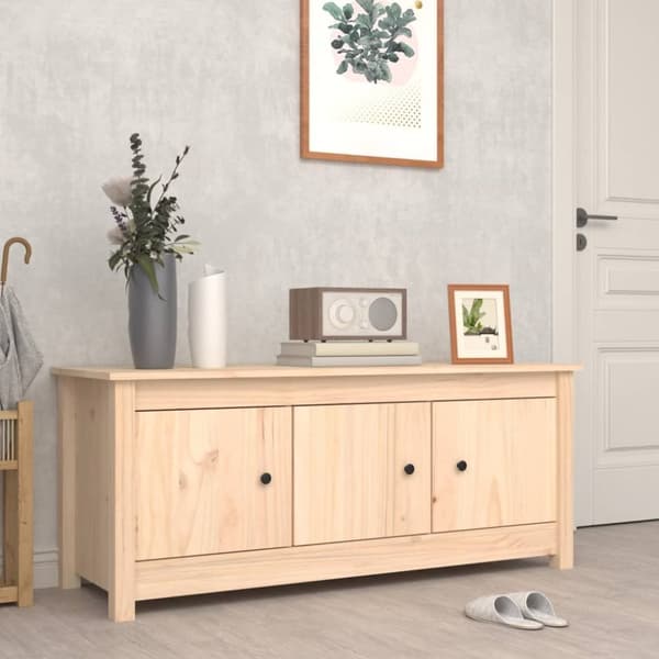 Skoskåp 110x38x45,5 cm massiv furu