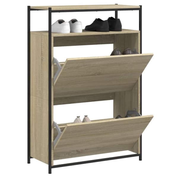 Skohylla sonoma-ek 75x34x112 cm konstruerat trä