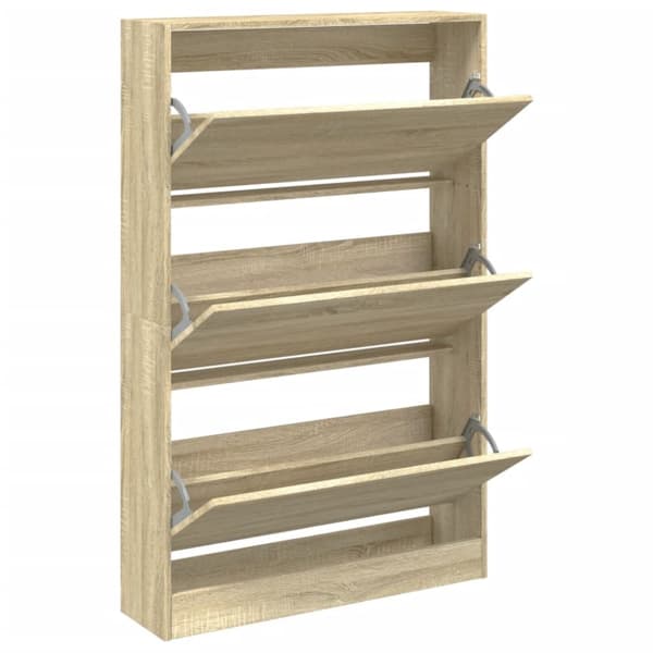 Skohylla sonoma-ek 80x21x125,5 cm konstruerat trä