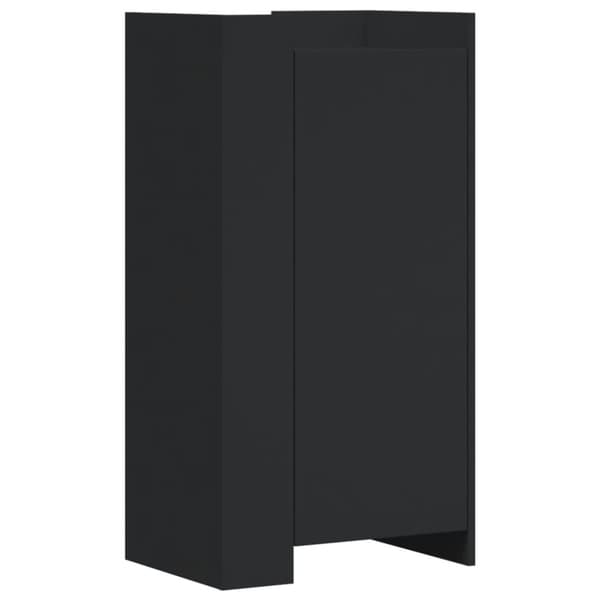 Skoskåp svart 52x37,5x100 cm konstruerat trä