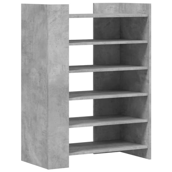 Skoskåp betonggrå 74,5x37,5x100 cm konstruerat trä