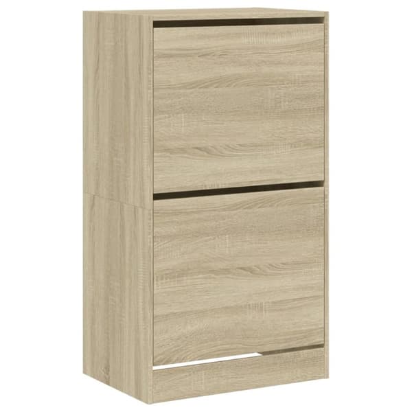 Skoskåp med 2 flip-lådor sonoma-ek 60x42x108 cm