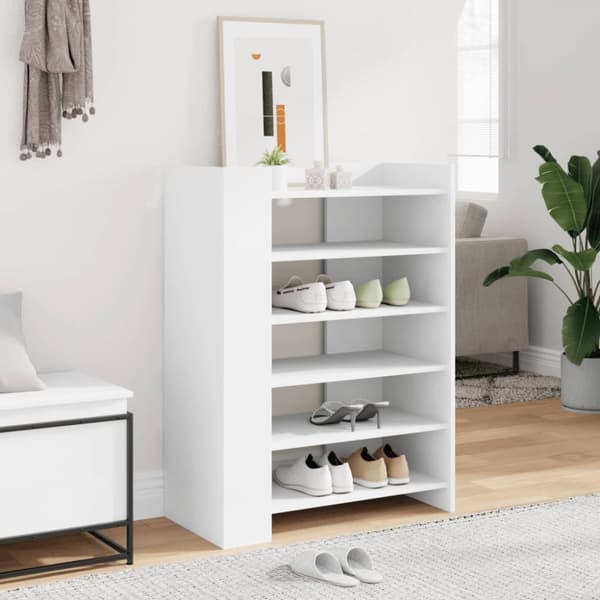 Skoskåp vit 74,5x37,5x100 cm konstruerat trä