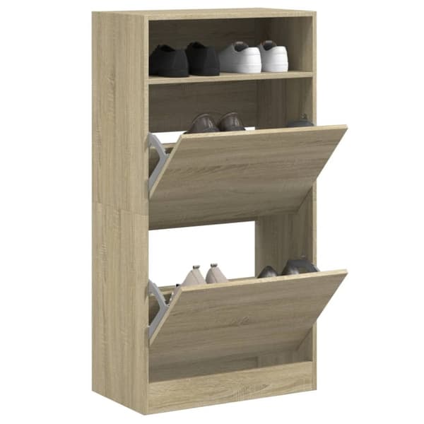 Skohylla sonoma-ek 60x34x116 cm konstruerat trä