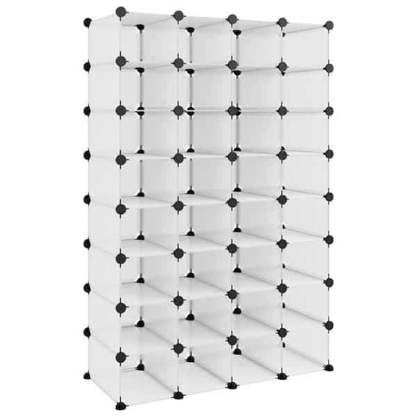 Skohylla transparent 93x36,5x140 cm PP