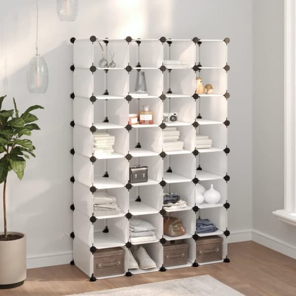 Skohylla transparent 93x36,5x140 cm PP