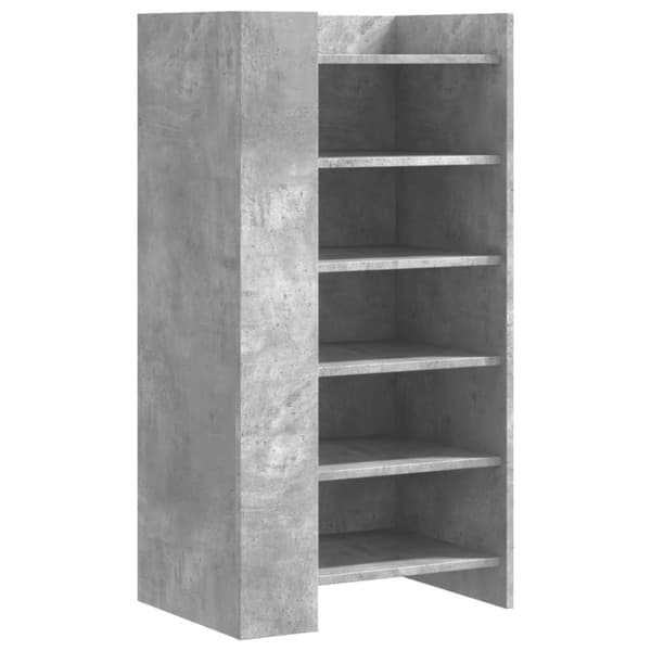 Skoskåp betonggrå 52x37,5x100 cm konstruerat trä