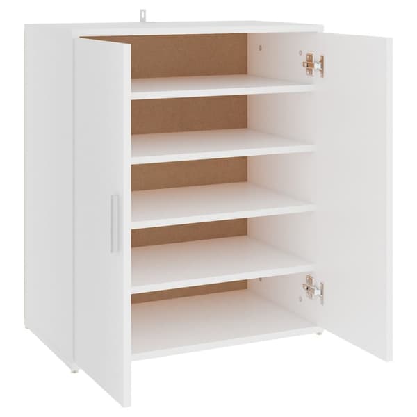 Skoskåp vit 60x35x70 cm konstruerat trä