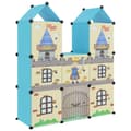 Miniatyrbild 2 av 2: Kubformade förvaringsskåp för barn 8 kuber blå PP