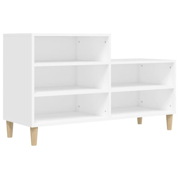 Skoskåp vit 102x36x60 cm konstruerat trä