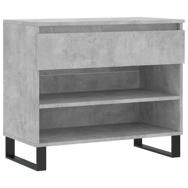 Skoskåp betonggrå 70x36x60 cm konstruerat trä
