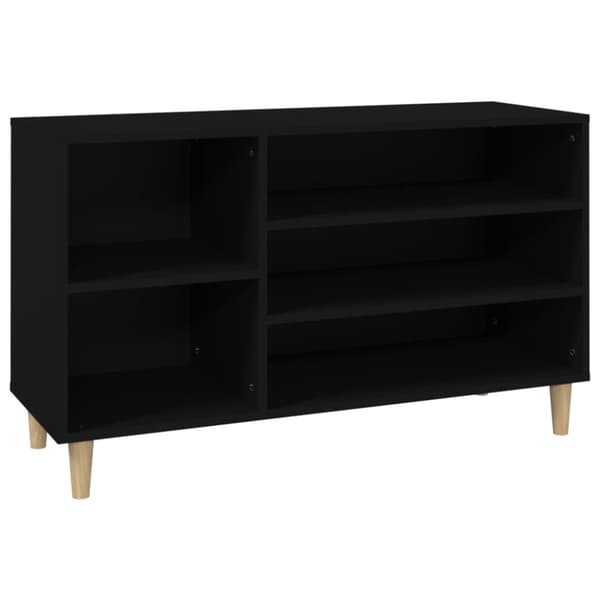 Skoskåp svart 102x36x60 cm konstruerat trä