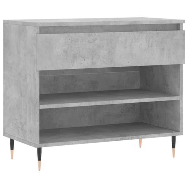 Skoskåp betonggrå 70x36x60 cm konstruerat trä