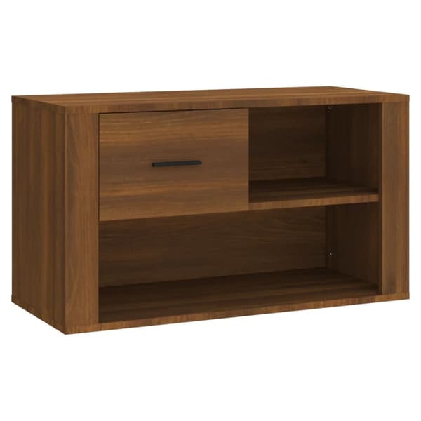 Skoskåp brun ek 80x35x45 cm konstruerat trä