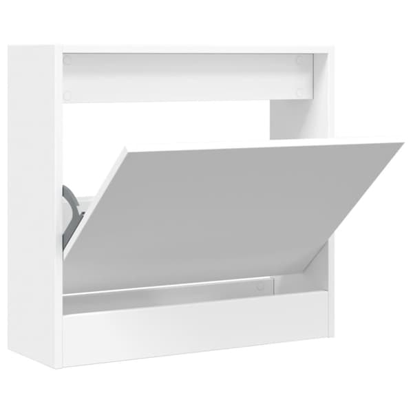 Skohylla vit 60x21x57 cm konstruerat trä