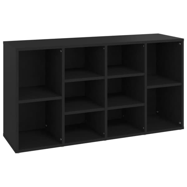Skobänk svart 103x30x54,5 cm konstruerat trä