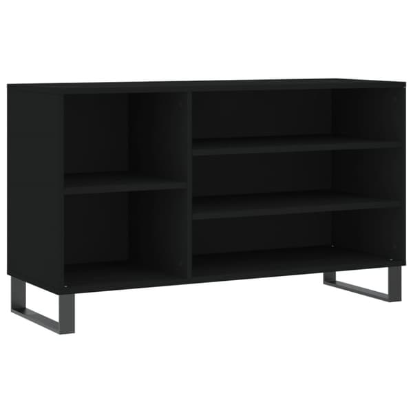 Skoskåp svart 102x36x60 cm konstruerat trä