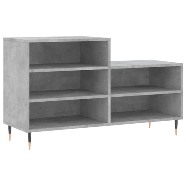 Skoskåp betonggrå 102x36x60 cm konstruerat trä