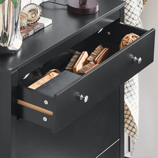 Rootz skoskab - Opbevaring i entré - Skoopbevaring - MDF - Rummelig skuffe - 80 cm x 108 cm x 25 cm - Forudsalg indtil 16/10/2024
