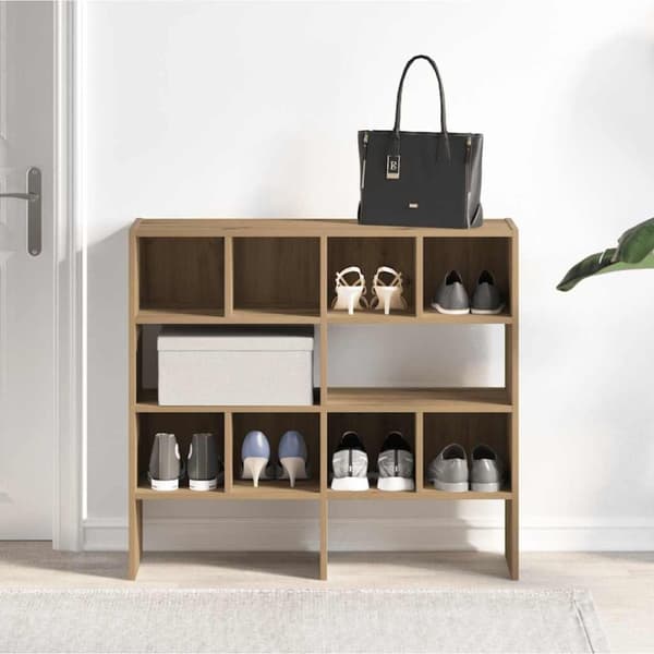 vidaXL Skostativer 2 stk stablebar artisan eik 89,5x30x40 cm