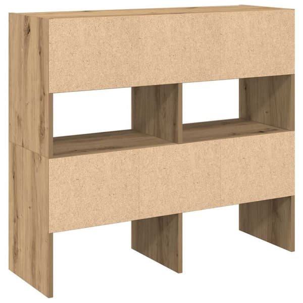 vidaXL Skostativer 2 stk stablebar artisan eik 89,5x30x40 cm