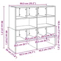 Miniatyrbilde 10 av 11: vidaXL Skostativer 2 stk stablebar artisan eik 89,5x30x40 cm