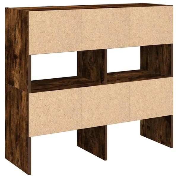 vidaXL Skohyllor 2 st stapelbara rökfärgad ek 89,5x30x40 cm
