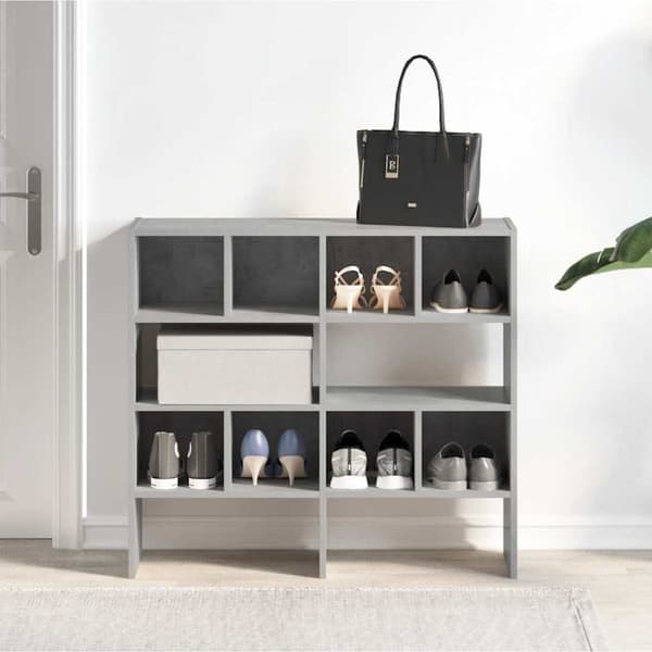 vidaXL Skostativer 2 stk stablebar betonggrå 89,5x30x40 cm